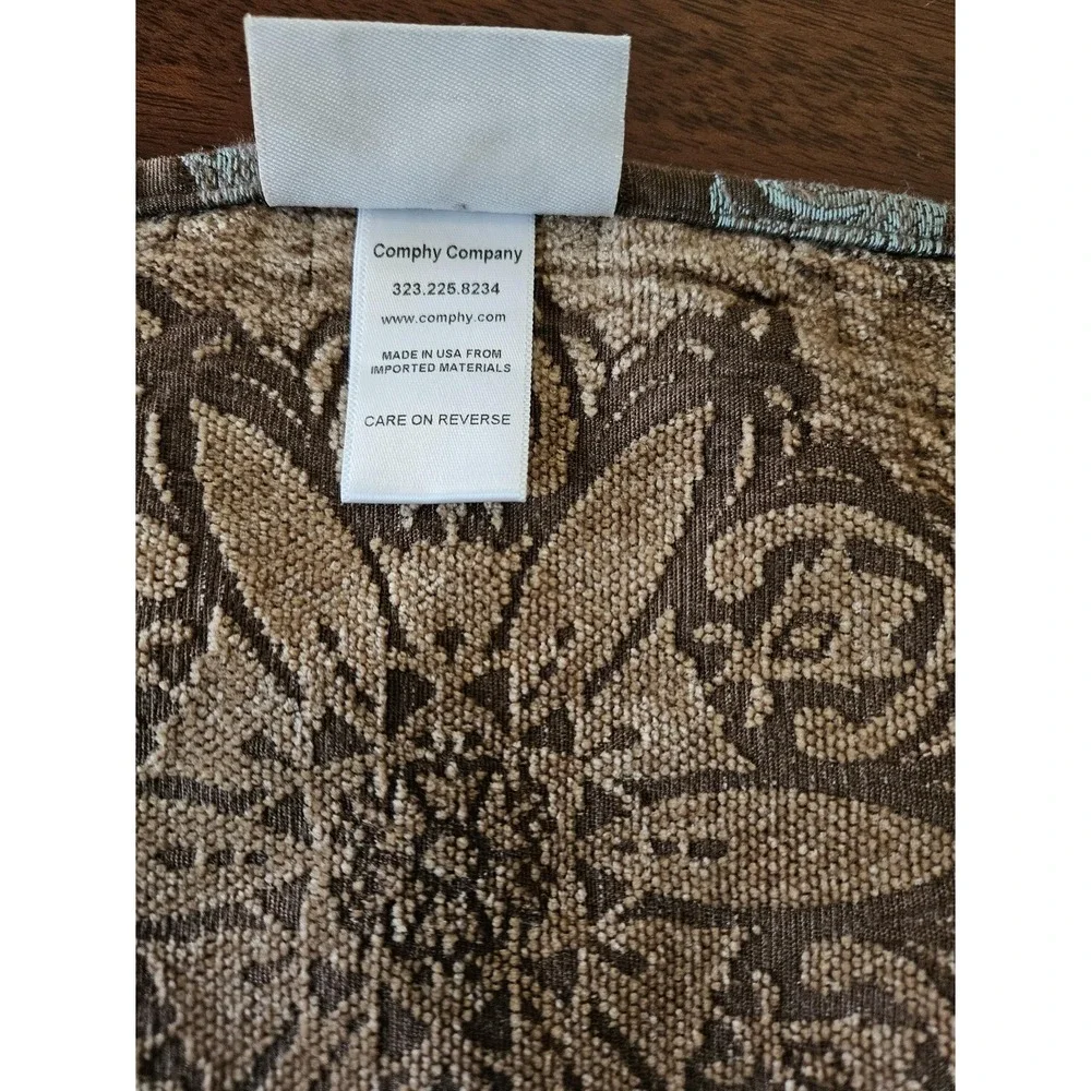 Comphy Table Runner Turquoise Blue & Brown Mandala Pattern Home Decor Tapestry